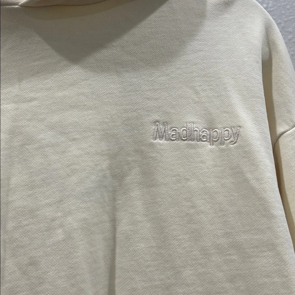 Madhappy Cream Hoodie Sz M - Picture 2 of 3